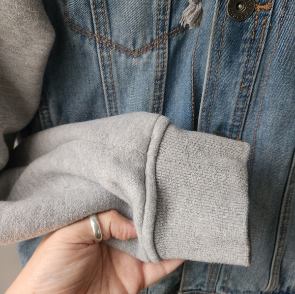 Amnesia Denim Sweatshirt Jacket - Picture 4 of 16